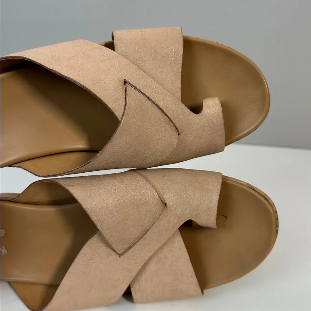 Kork-Ease Baja Leather Cork Wedge Sandals Size 11 Summer